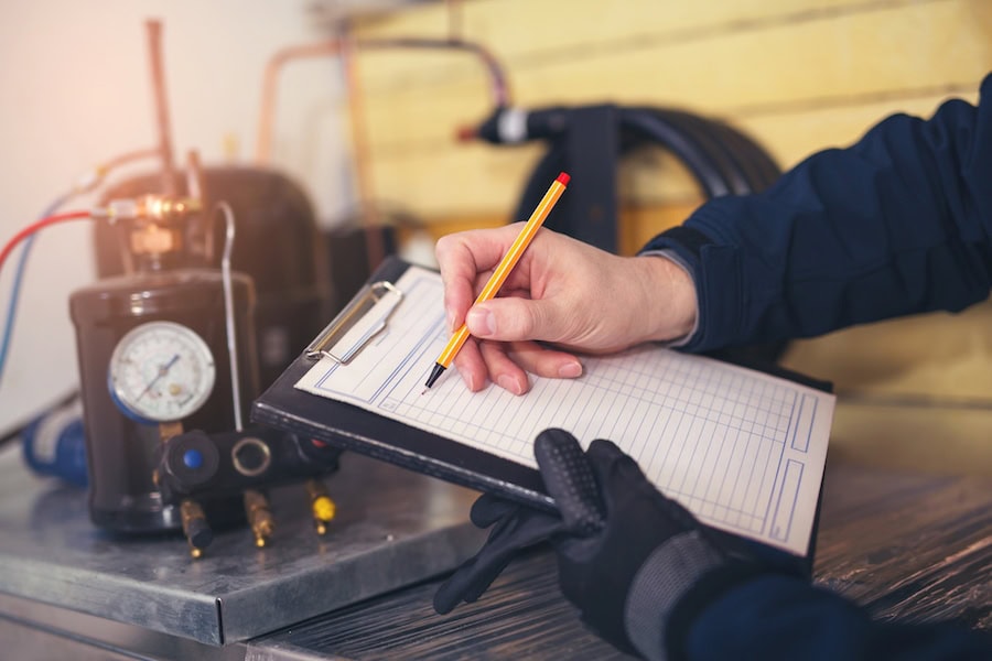 Air conditioning master entering malfunction.|Close up of Air Conditioning Repair